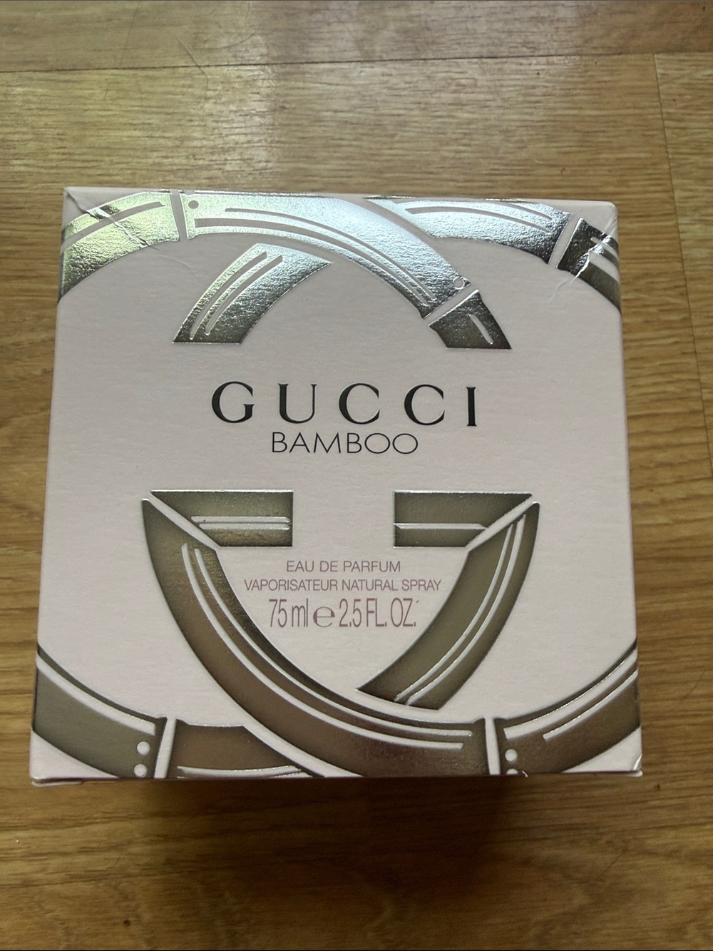 Gucci Bamboo Eau de Parfum — Pale Pink & Metallic Silver Box